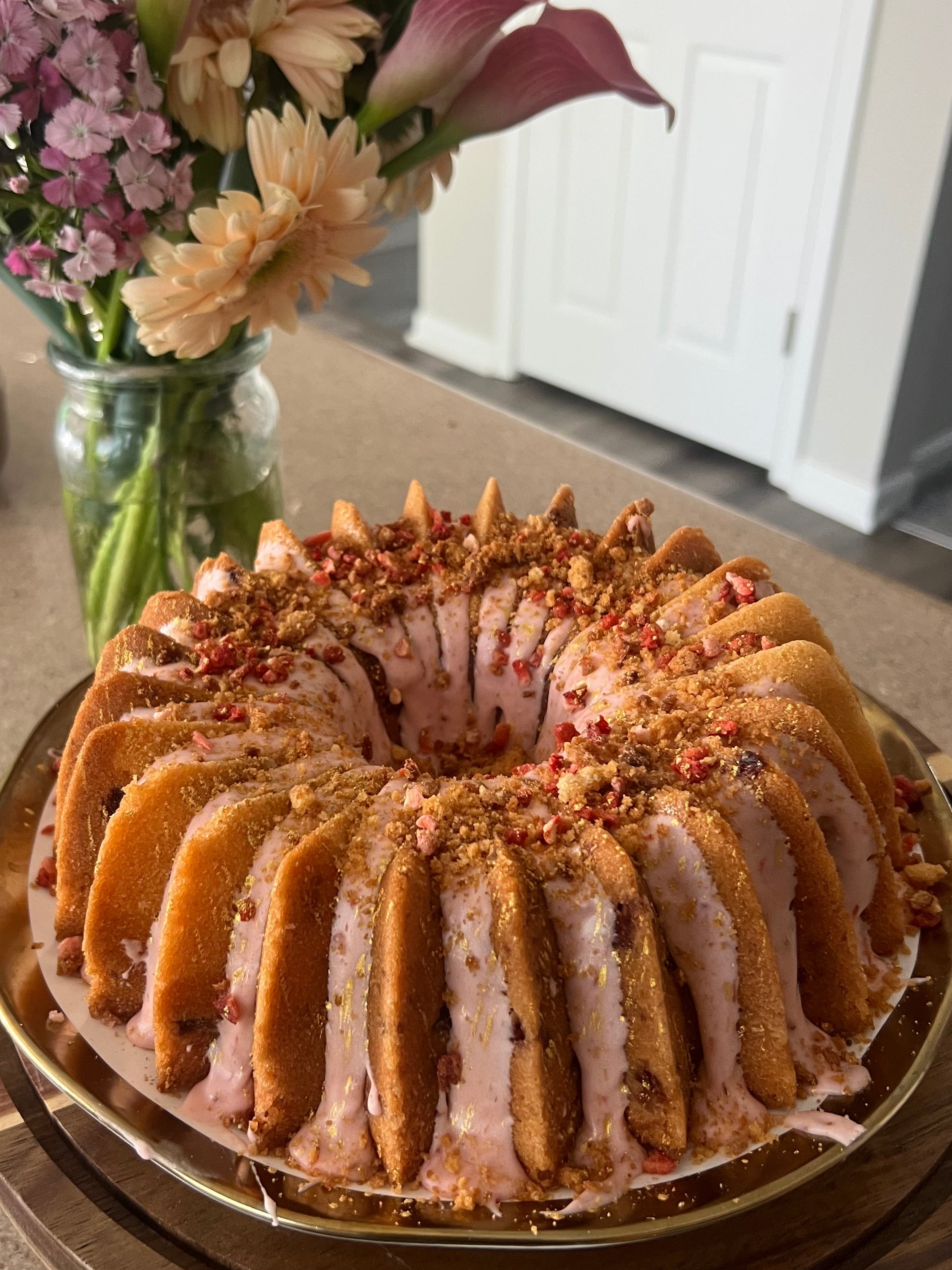 Strawberry Swirl Pound Cake