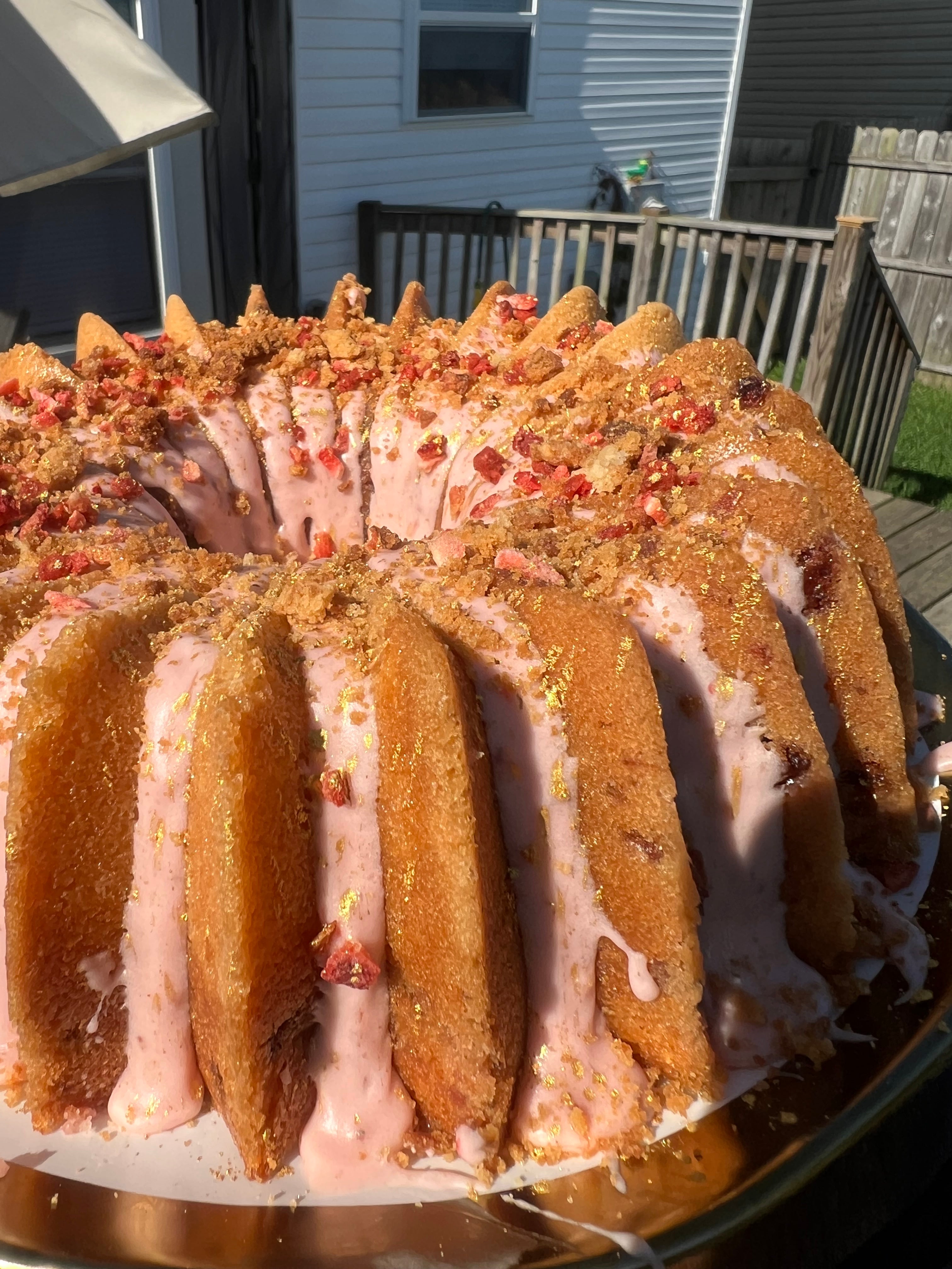 Strawberry Swirl Pound Cake